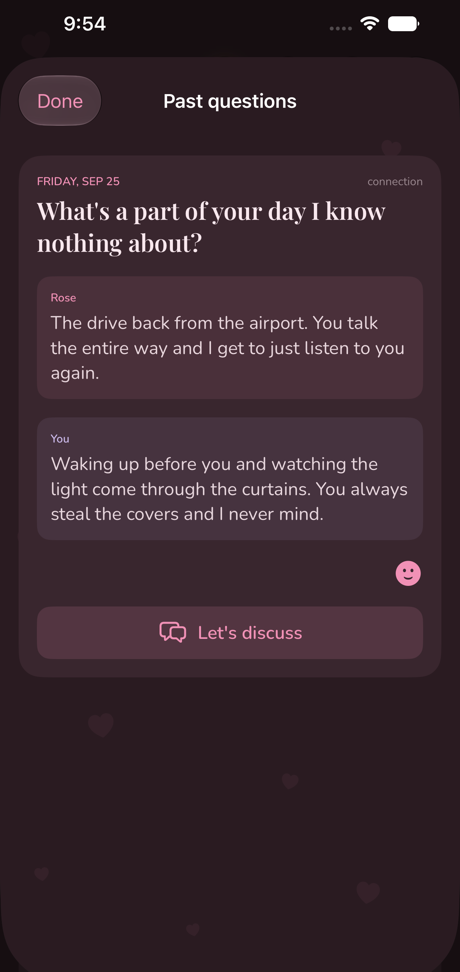 Today's question with both answers revealed in dark mode