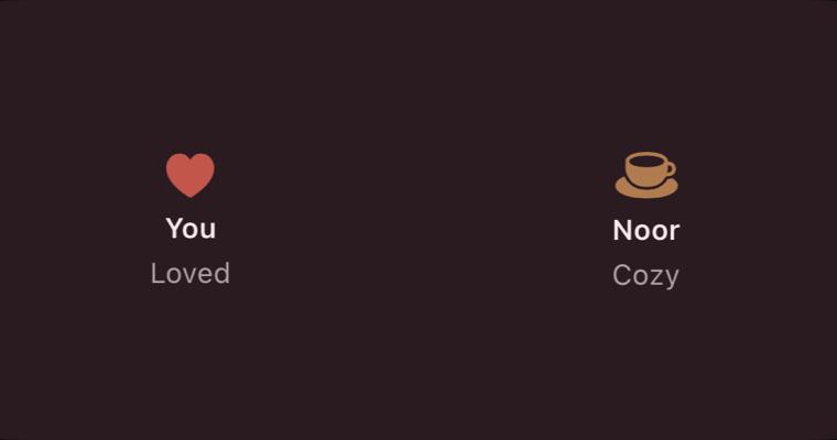 Mood widget in dark mode